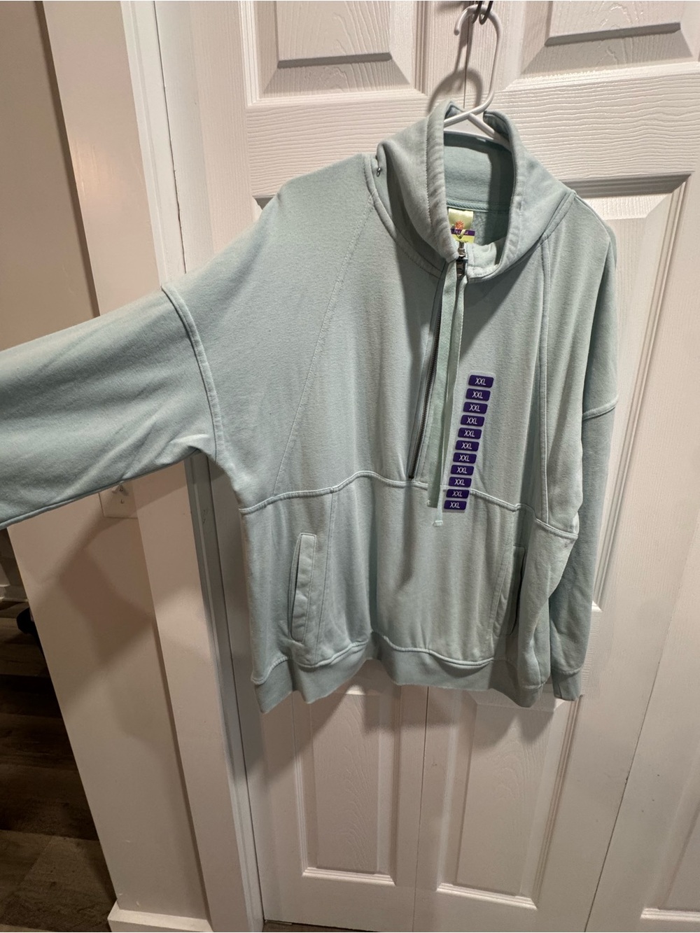 Light Blue Green Half-Zip pullover (XXL)